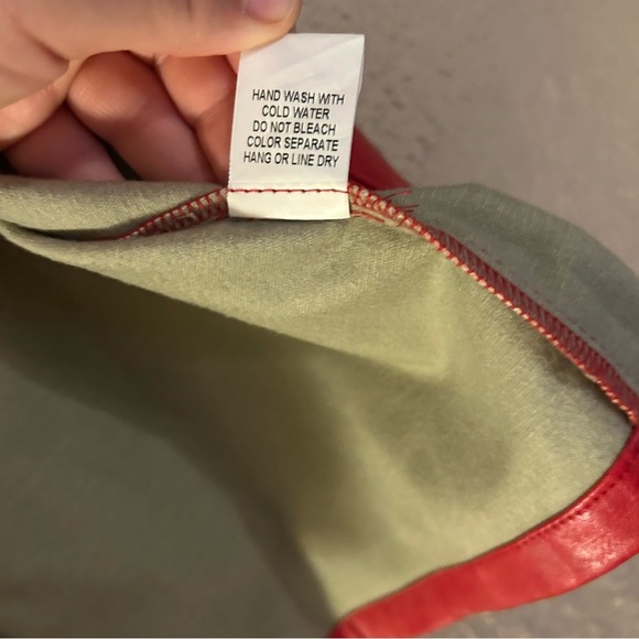 Honey Punch Red Faux Leather High Waist Body-con Zip Up Mini Skirt Size L Y2K - Picture 6 of 9